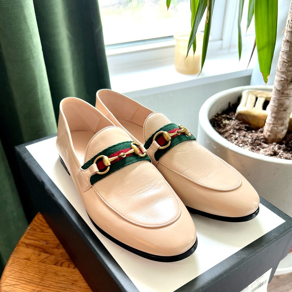 Gucci Brixton Loafers with Web, size 36.5